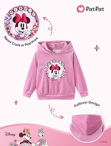 Image of Disney Frozen Princess Minnie Stitch Girl Clothes Long Sleeve Knot Front Sweatshirt Flare Pants Fall 2 Piece Outfit 2-9Y