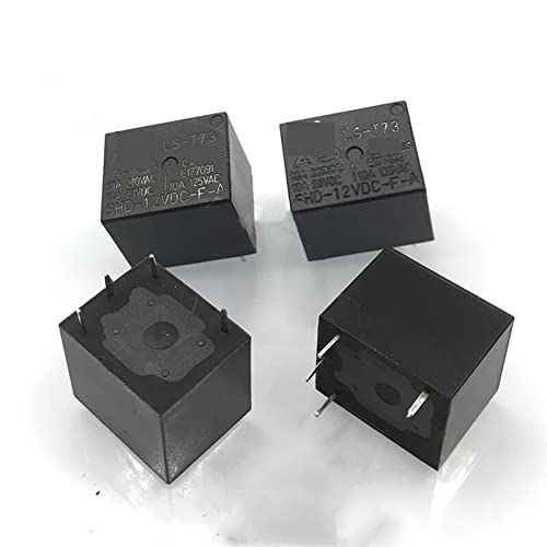 Relé LS-T73 SHD-12VDC-FA de 10A y 4 pines para circuitos electrónicos, pack de 10 unidades
