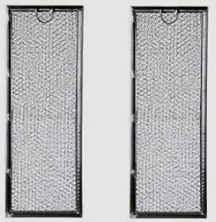 Microwave Filter Replacement for GE WB06X10288 Microwave Grease Filter 13" x 4.7" - Aluminum Mesh GE Microwave Filter Replacement - This Microwave Vent Filter Filters Air Over The Range Oven (2-Pack)