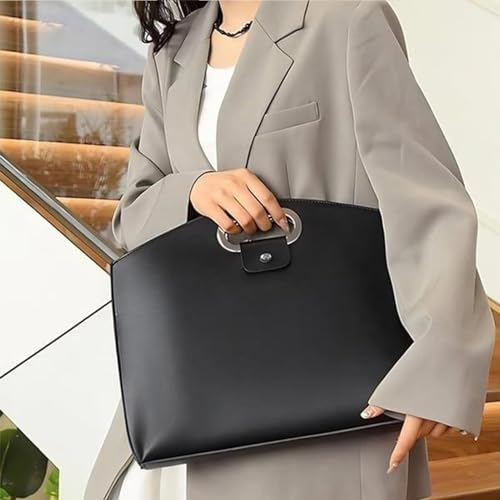 Bolsa para computadora impermeable de cuero PU con protección total elegante 6