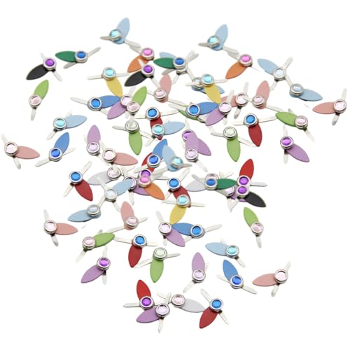 100x Mini Brads 100Pcs Picture Frame Turn Buttons, Portable Gift Round Metal Brads for DIY Projects, Photos Paintings