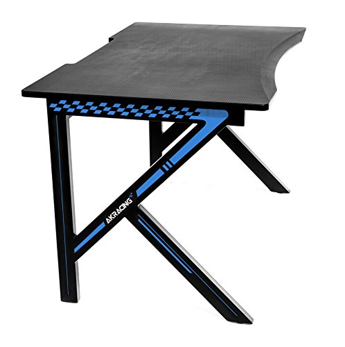 Preisvergleich Produktbild AKRACING Desk, Schreibtisch Schwarz / Blau 116x75x73 Gaming Tisch MDF