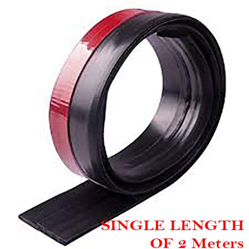 Stick&Seal[R] 50 mm Wide, Under Door Sweep Weather Stripping Door Bottom Seal Strip Door Draft Stopper (2 Meters, BLACK)