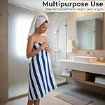 QUBA LINEN 100% Cotton Beach Towels Pack of 6 – Soft, Absorbent & Quick Dry Cabana Striped Pool Towels for Adults – Large, Lightweight, and Durable Cotton Towels for Beach - Image 2