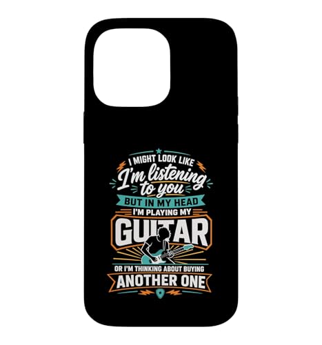 I Look Like Listening But In My Head I Am Play My Guitar �X�}�z�P�[�X iPhone 14 Pro Max �p
