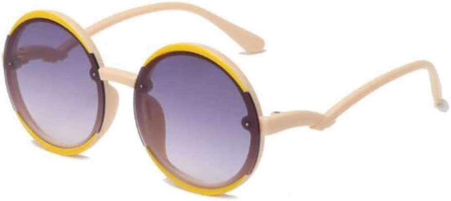 Round Two-tone Children's Sunglasses Cute for Men and Women Anti-UV Glasses