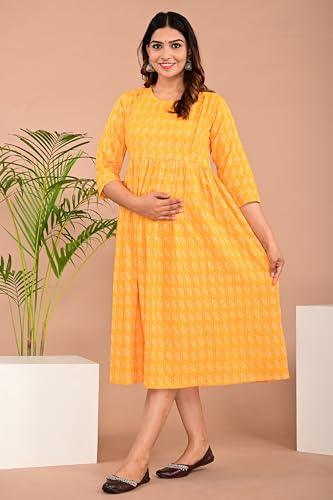 Image of Shantika Women's Maternity Dress Feeding Kurti with Zippers