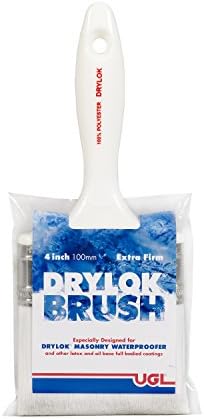 DRYLOK 90237 Synthetic Bristle Masonry Brush, 4-Inch, 4 Inch, White