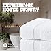 Wealuxe White Bath Towels 24x50 Inch, 6 Pack - Extra Absorbent Cotton Towel Set for Bathroom