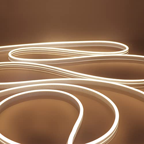 EXTRASTAR 5m Ruban Led 12V Flexible Bande Led Néon Lumière Chaude Étanche Ip65 120 LEDs/M pour Intérieur/Extérieur Décoration(Non inclus Adaptateur Secteur)