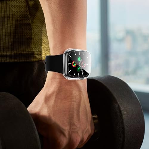 Image of Case for Apple Watch Screen Protector SE 3(2025) SE 2 /SE /Series 4 5 6 44mm with Tempered Glass | Slim Guard Bumper | Full Coverage Hard PC Protective Cover | Compatible iWatch 44mm