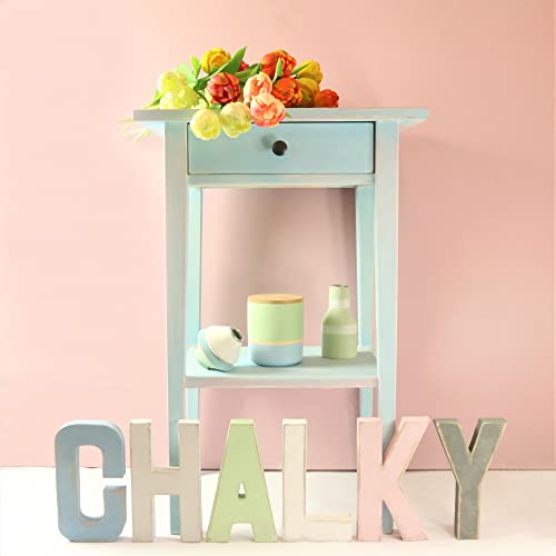 Chalky Möbelfarbe Kreidefarbe für Möbel 750 ml / 1,05 kg (Hellgrün), matt finish In- & Outdoor Kreide-Farbe für Shabby-Chic, Vintage Look… – Ansicht 3