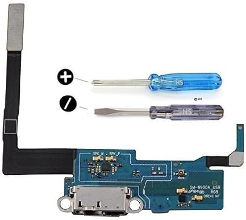 MMOBIEL Connettore Dock Compatibile con Samsung Galaxy Note N9005 Porta per caricare Micro Cavo Flessibile incl cacciaviti