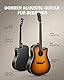 Donner Gitarre Akustik Anfänger Erwachsene Akustikgitarre Cutaway Kit Einsteiger 4/4 Dreadnought 41 Zoll Gitarren mit 6 Saiten Gigbag Capo Plektren Gurt (Sunburst）