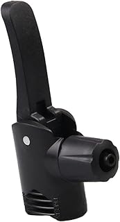 Veemoon 3 Pcs Bicycle Pump Clip Air Compressor Nozzle Air Bike Air Compressor Fittings Bike Pump Valve Bike Pump Head Replacement Valve Head Dual Head Air Pump Adapter Hose Adapter Black