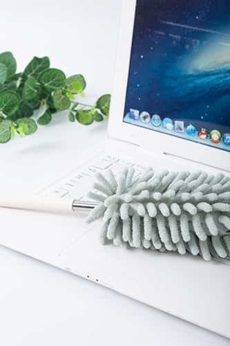 Image of Microfiber Reusable Duster for Cleaning, Hand Washable Dusters with 2pcs Replaceable Microfiber Head, Extendable Pole, Detachable Cleaning Supplies for Office and Family