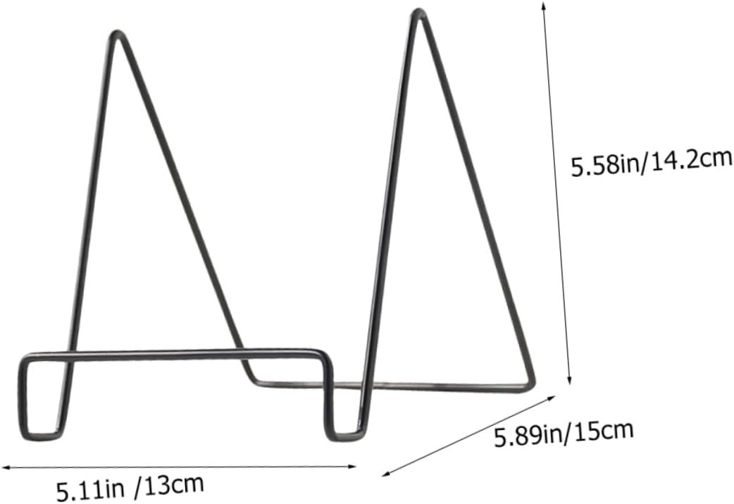 ULTECHNOVO 2pcs Metal Plate Stands Frames Vertical Plate Holders Picture Display Stands