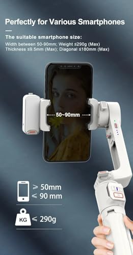 Chillitech MotionMaster Phone Gimbal Stabiliser, Portable with Wireless Remote, Portrait & Landscape Modes, Tripod, Fill Light Selfie Stick, Smooth Recording (Black) - Image 6