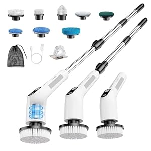 Cusopeh Elektrische Reinigungsbürste mit 8 Bürsten