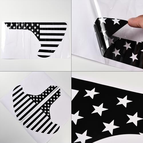 Image of 2 PCS Pre-Cut American Flag Side Fender Vinyl Stickers for Wrangler JL JLU 2018-2024 & Gladiator JT 2020-2024, USA Flag Decal for Vehicle Exterior Decoration Accessories (Left & Right Side)