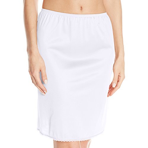 Vassarette Women s Tailored Anti-Static Half Slip 11122, White Ice-20 Inch, Small
