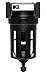 Ross Controls 5011B4007 Mid-Size Series Filter, Manual Drain, Polycarbonate Bowl, 5 ?m Polyethylene Filter, No Gauge, Threaded Ports 1/2" NPT