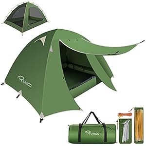 RYACO Tente 2-3 Personnes avec Sac de Transport – Tentes dôme légères pour Adultes, équipement de Camping, de randonnée et de randonnée en Plein air