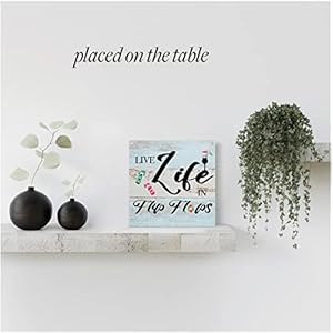 Rustic Beach Sign Beach Decor Beach Gifts Wood Wall Art Wall Hanging Decor Beach House Kitchen Decor Coastal Sign Wooden Decorative Plaque Sign Beach Decorations for Home Live Life in Flip Flops Rustic Beach Sign Beach Decor Beach Gifts Wood Wall Art Wall Hanging Decor Beach House Kitchen Decor Coastal Sign Wooden Decorative Plaque Sign Beach Decorations for Home Live Life in Flip Flops