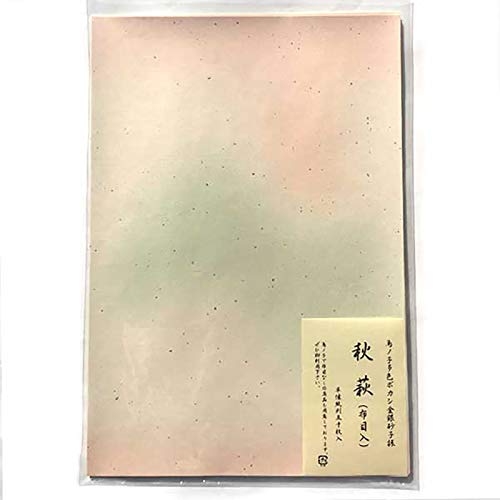 書道用品 かな料紙 秋萩半懐紙判50枚入り 書道用品 かな料紙 秋萩半懐紙判50枚入り