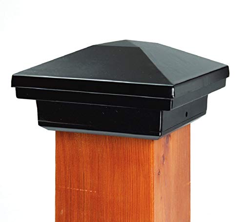 DekPro Aluminum 4x4 (4-1/8 ID for True 4x4) Post Cap for Wood Post Black (1 Pack)