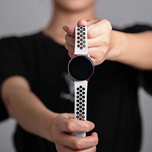 Lerobo Band Compatible For Samsung Galaxy Watch Active 2 40Mm 44Mm/Galaxy Watch 4 Band/Galaxy Watch 5 Bands/Galaxy Watch 5 Pro Band,Watch 3 41Mm/Galaxy Watch 42Mm,20Mm Soft Silicone Band For Women Men #TOP2