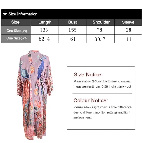Kimono chal estampado bohemio de verano cárdigan mujer de tejido fluido 4