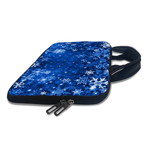 Image of TheSkinMantra Chain Laptop Sleeve Bag Compatible with Laptop /Macbooks /Chrombook /Notebook /Zbook (13.3 Inch [Handle], Snow Flakes)