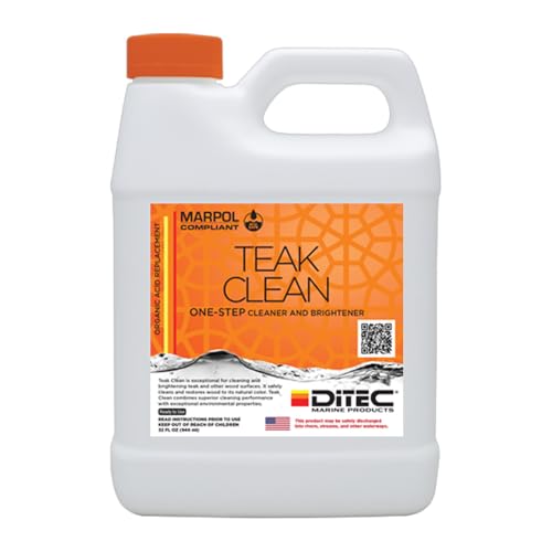 DITEC Teak Clean, Marine Teak and Wood Cleaner, Removes Grey
