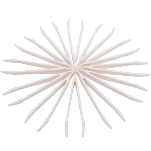 JETEHO 12Pcs 80mm Contact Lens Tweezers Make Up Tool (White)