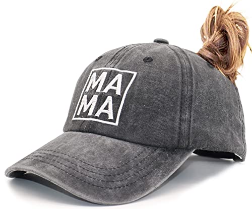 Gorra vintage para mujer con abertura para coleta miniatura 1