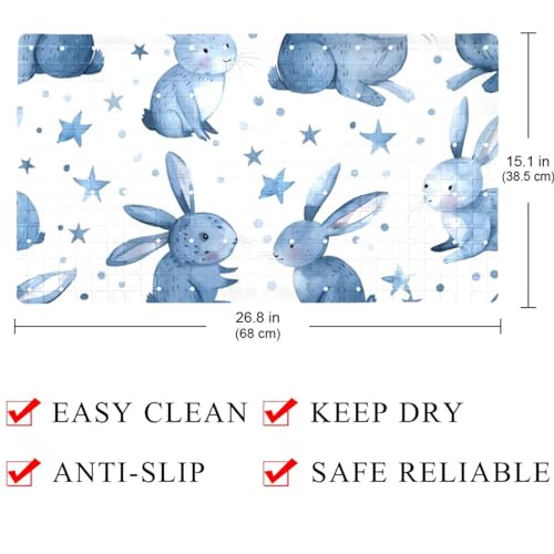 Tapis de bain antidérapant PVC extra long à trous de drainage efficaces