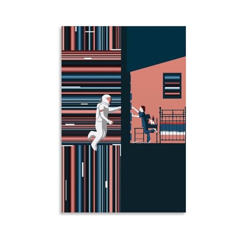 Interstellar Classic Movie Poster Space Time Dimension Poster Canvas Wall Art Picture Print Modern Family Bedroom Decor Posters For Room Aesthetic 12x18inch(30x45cm)