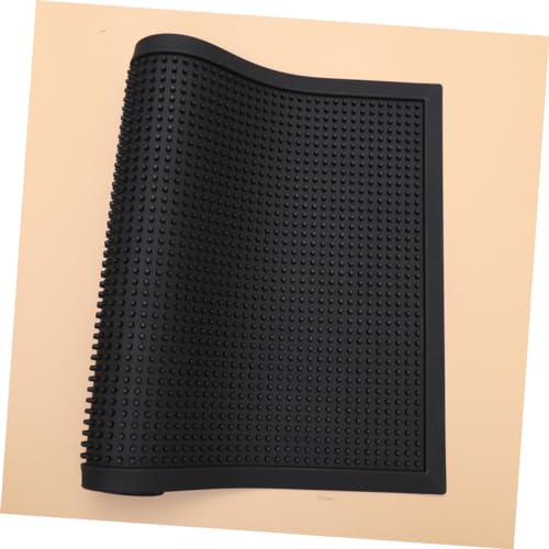 Tapis d'entrée antidérapant noir pour maison et bureau 60x40 cm