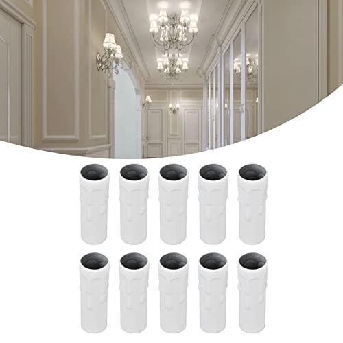 10Pcs E14 Candle Lamp Holder, Iron Base Tube 25x80mm Durable Replacement, Exquisite Craftsmanship for Crystal Chandeliers