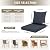 24x24 Inch Outdoor Cushions for Patio Furniture Set of 2, Waterproof Outdoor Chair Cushions w/Fade-Resistant, Removable & Machine-Washable Covers, Deep Seat Sofa/Couch Pads Replacement, Dark Grey