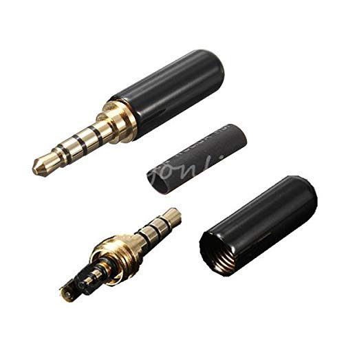 Image of Generic 4 Pole 3.5mm 1 /8 inch Male Headphone Jack Plug Metal Audio Soldering