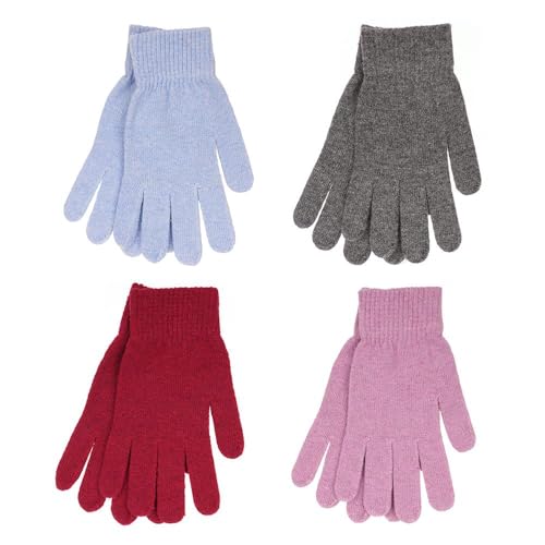 Guantes suaves de chenilla para mujer que combaten las manos frías al caminar en invierno