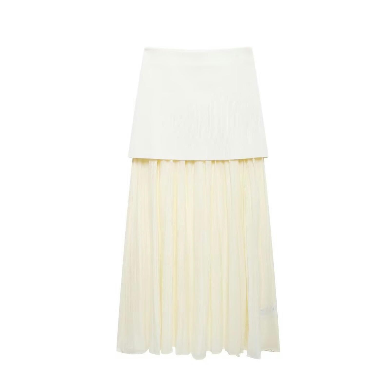 Gonna Gonna Patchwork Autunno E Invernale da Donna-Bianco-s