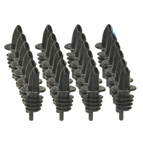 Tablecraft H35BK Flow Pourers, Black, 24-Pack