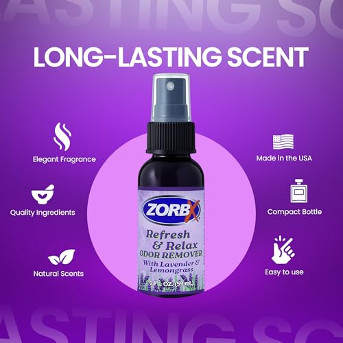 Image of ZORBX Refresh & Relax Lavender Lemongrass Odor Remover Spray 2 Oz