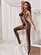 Bommi Fairy Damen Bodystocking Neckholder Rückenfrei Catsuit Ouvert Schwarz Sexy Unterwäsche Dessous OneSize (Schwarz)