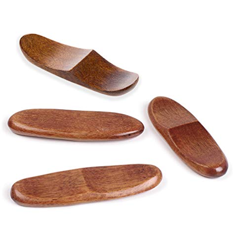4 Pcs Natural Wood Chopsticks Rest Tableware Knife Forks Spoon Dinner Service Holder Rack #TOP28