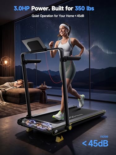 Image of YPOO Ultra Slim Walking Pad Treadmill with 14% Incline, Under Desk Walking Pad with Auto-Maintenance System Belt, Smart App & Remote Control, Portable Treadmill for Home Office, 350LBS Capacity