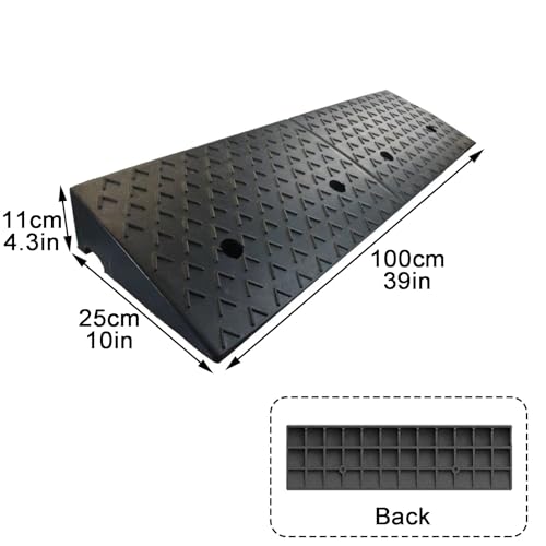 Rampa de goma resistente para bordillos 10T 100x25x11 cm miniatura 7